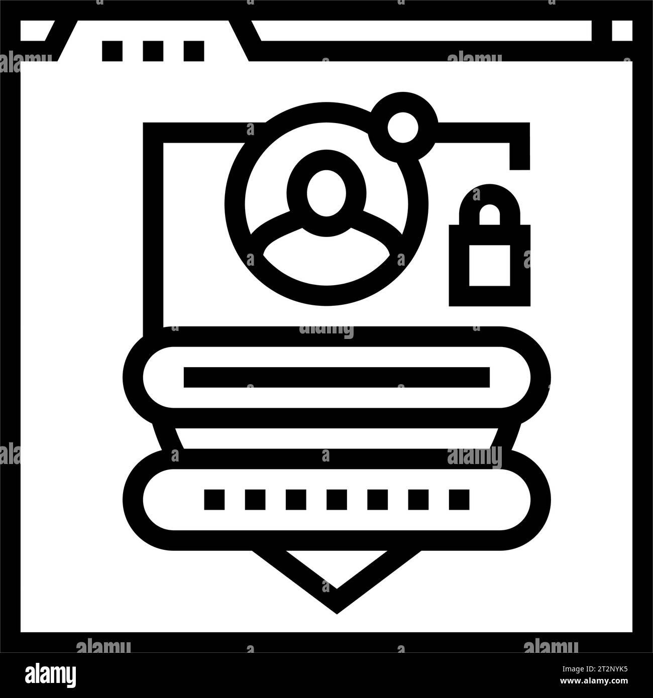 online privacy cyberbullying line icon vector illustration Stock Vector ...