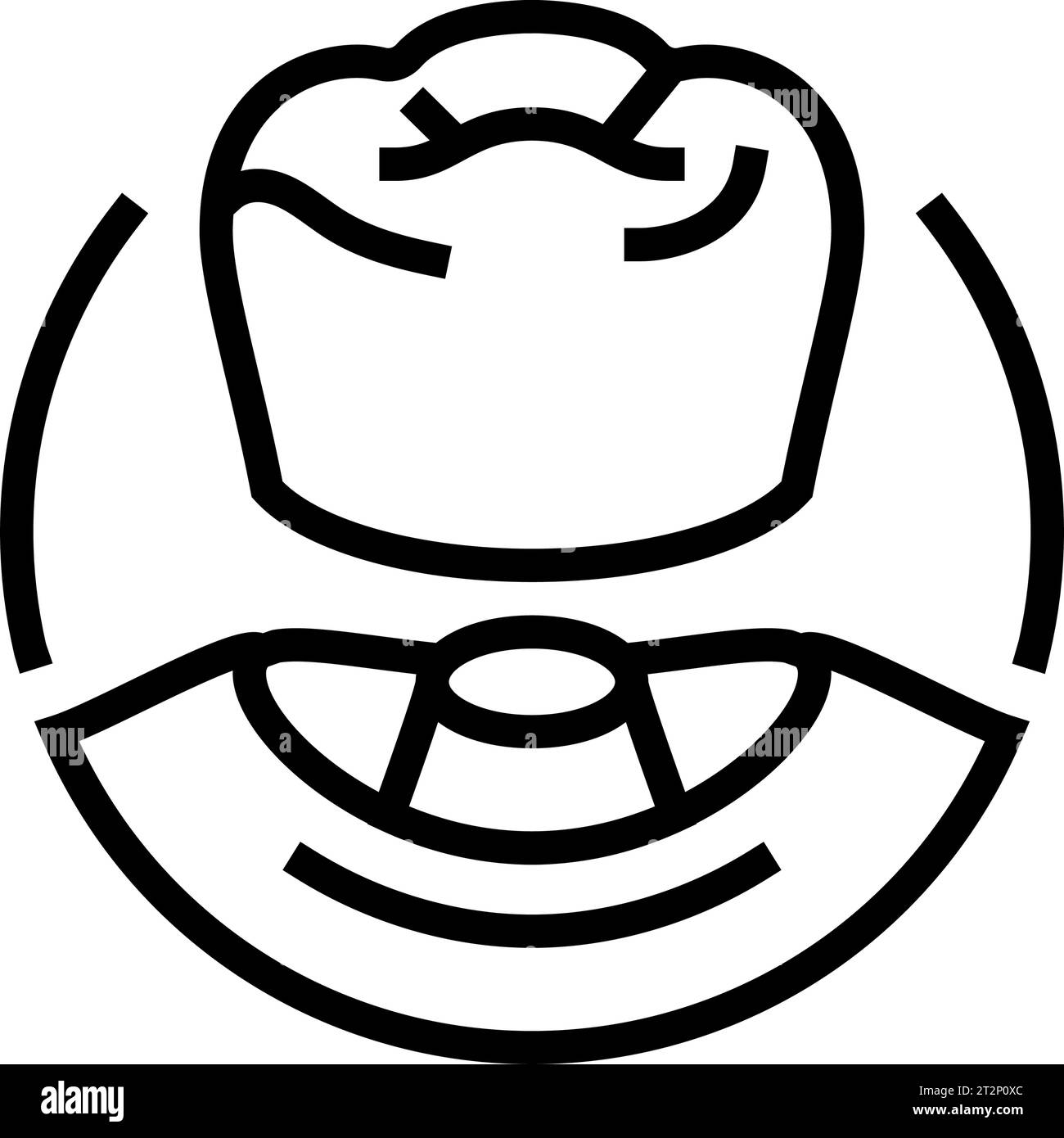 crown dental procedure line icon vector illustration Stock Vector Image ...