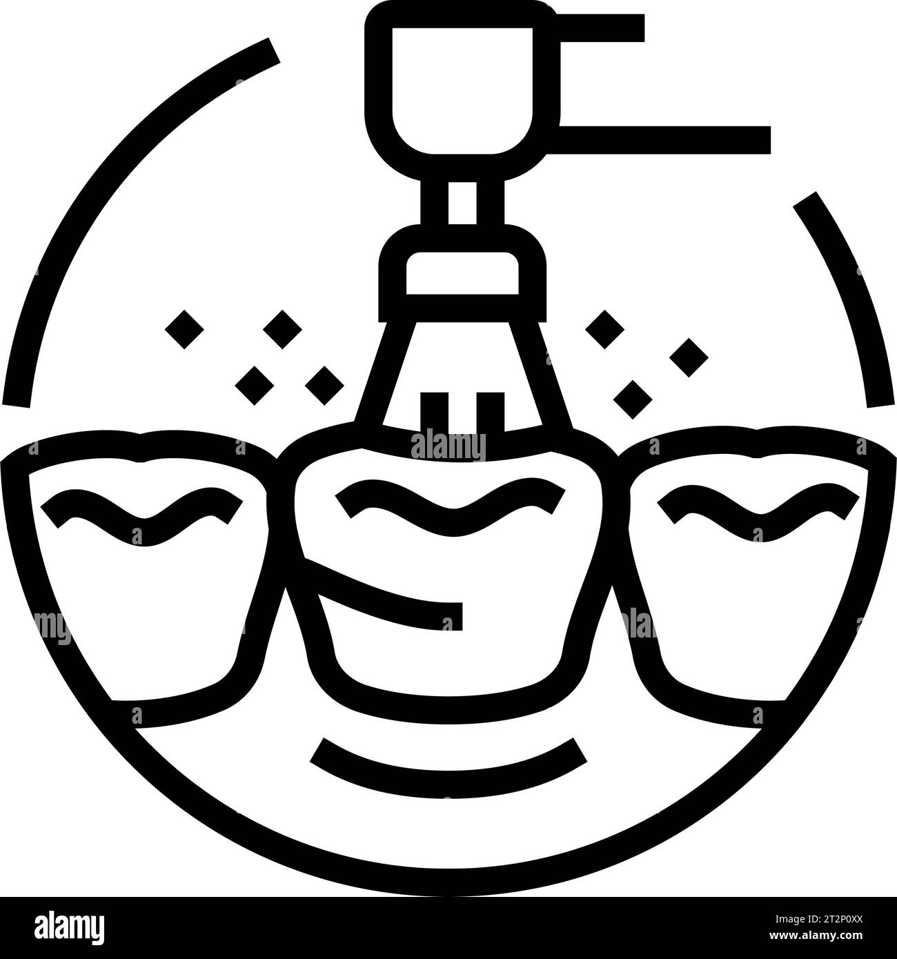 teeth cleaning dental line icon vector illustration Stock Vector Image