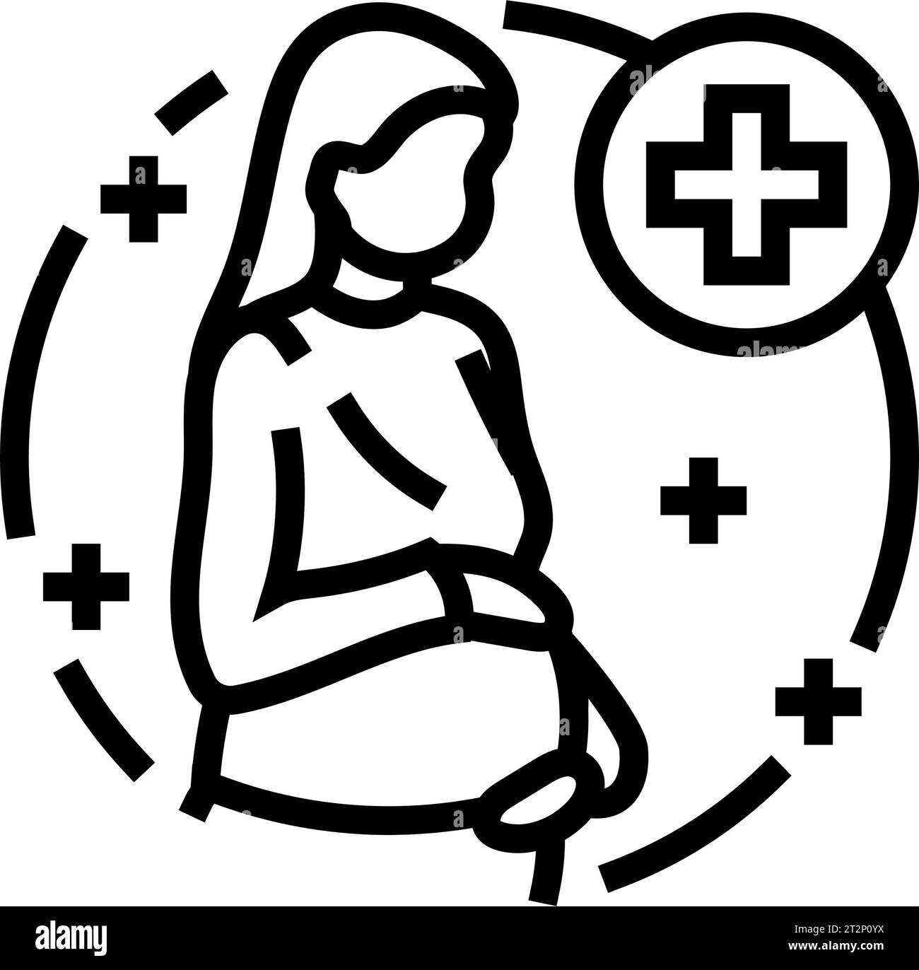maternal health gynecologist line icon vector illustration Stock Vector ...