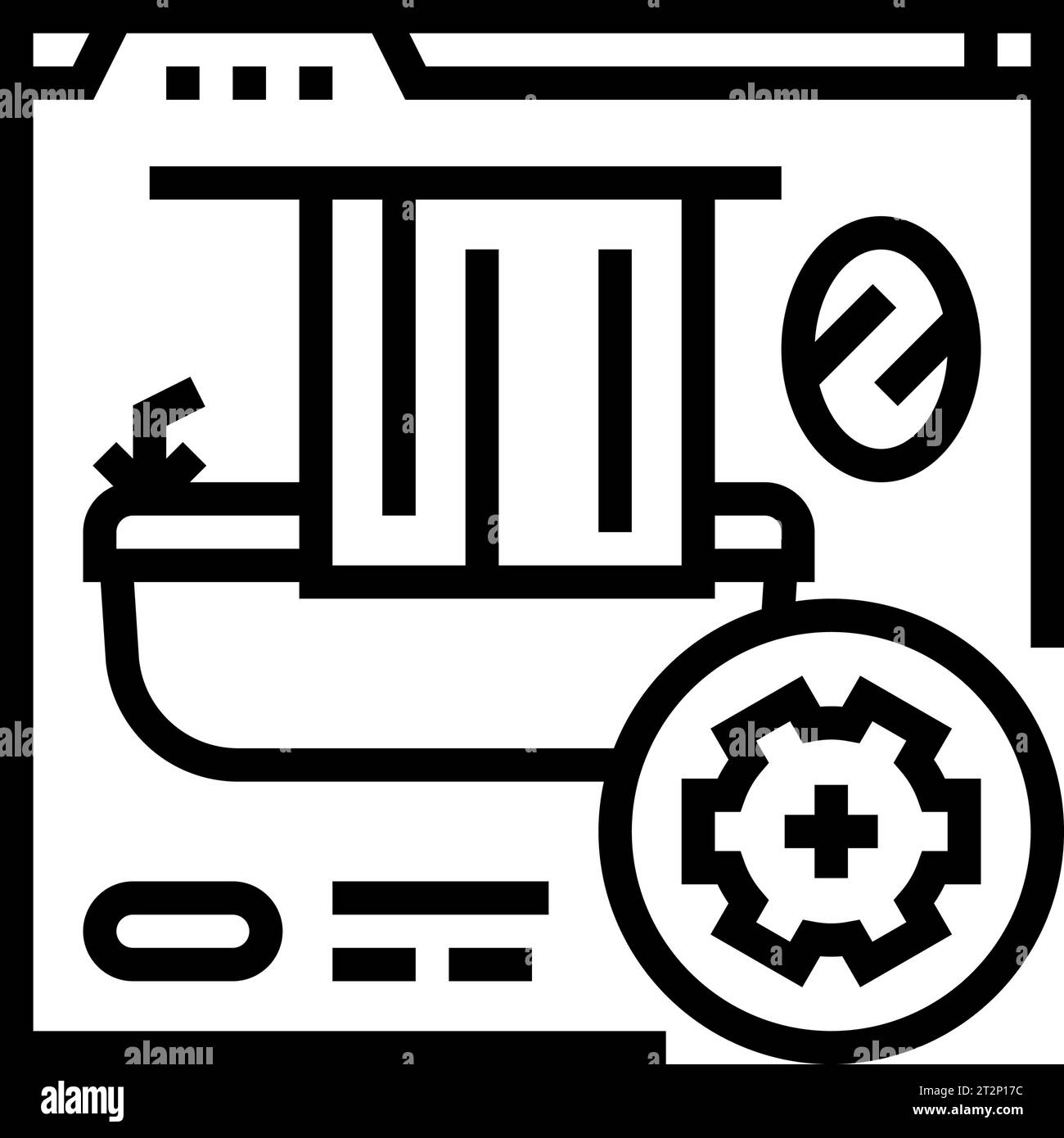 bathroom remodeling line icon vector illustration Stock Vector Image ...