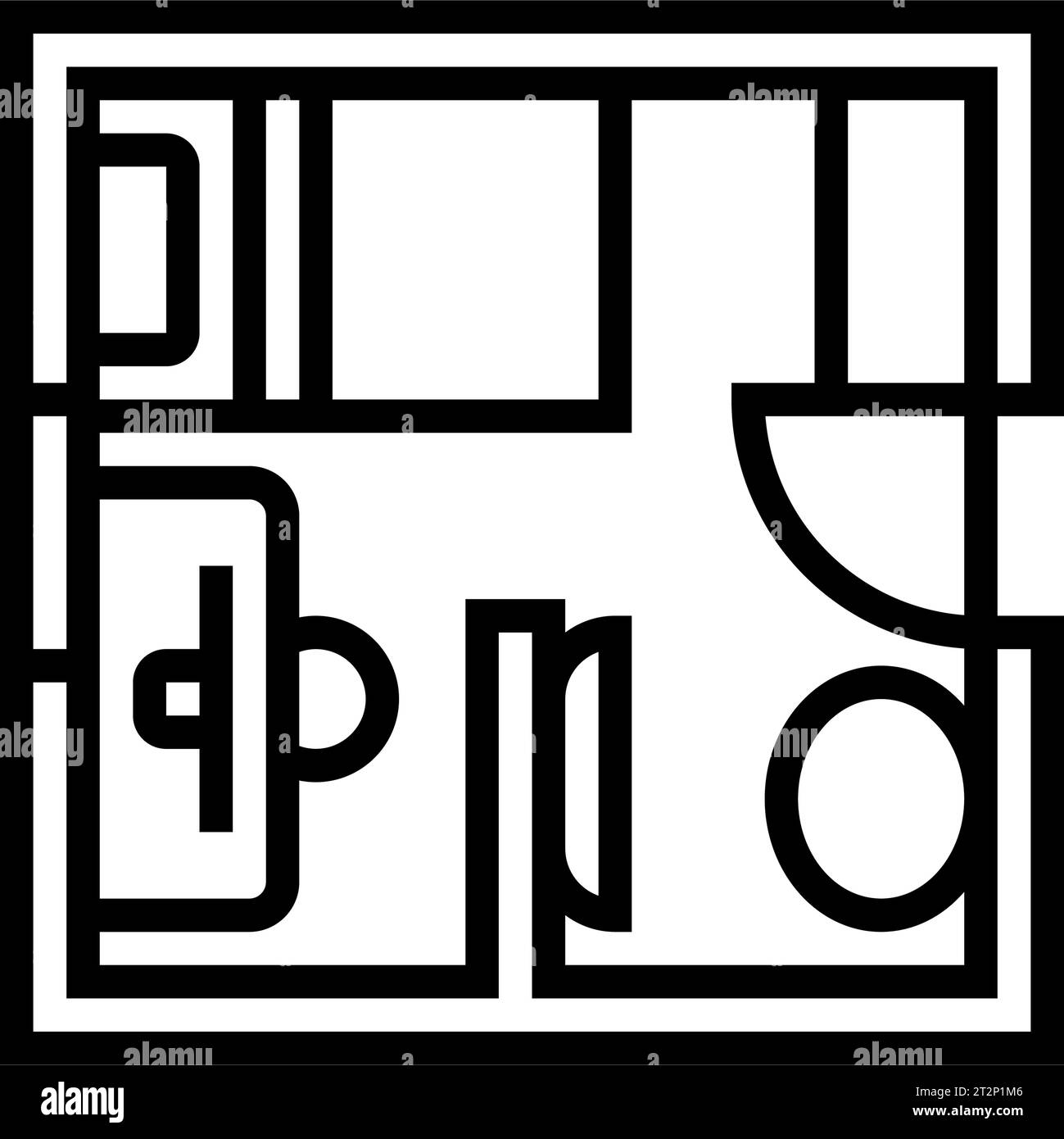 furniture arrangement interior designer line icon vector illustration ...