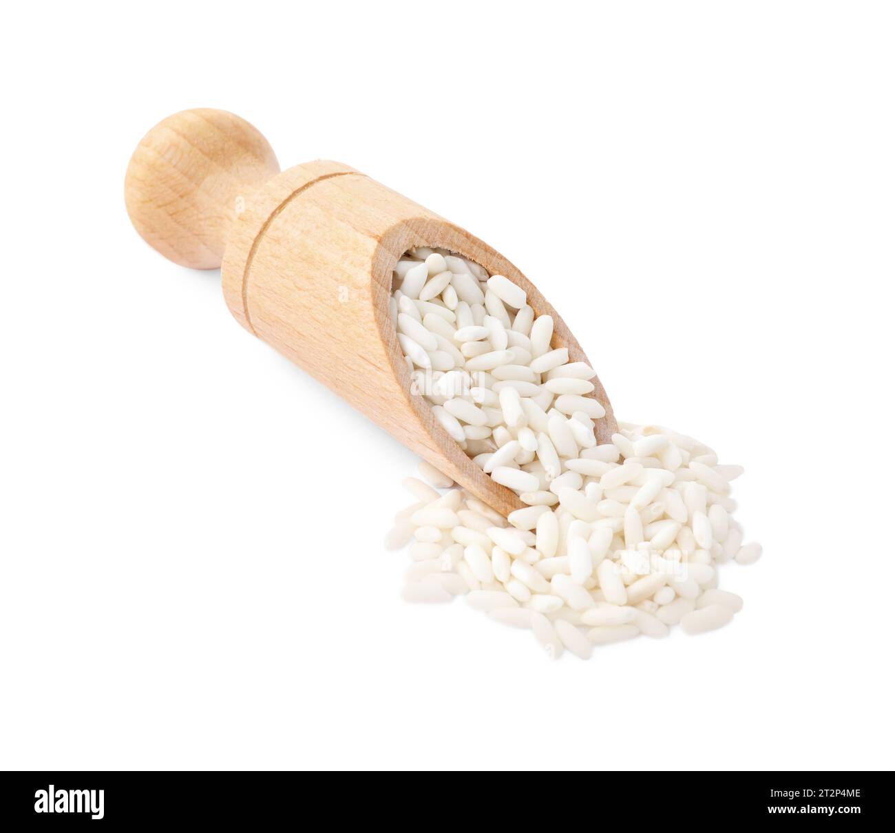 Scoop with raw rice isolated on white Stock Photo - Alamy