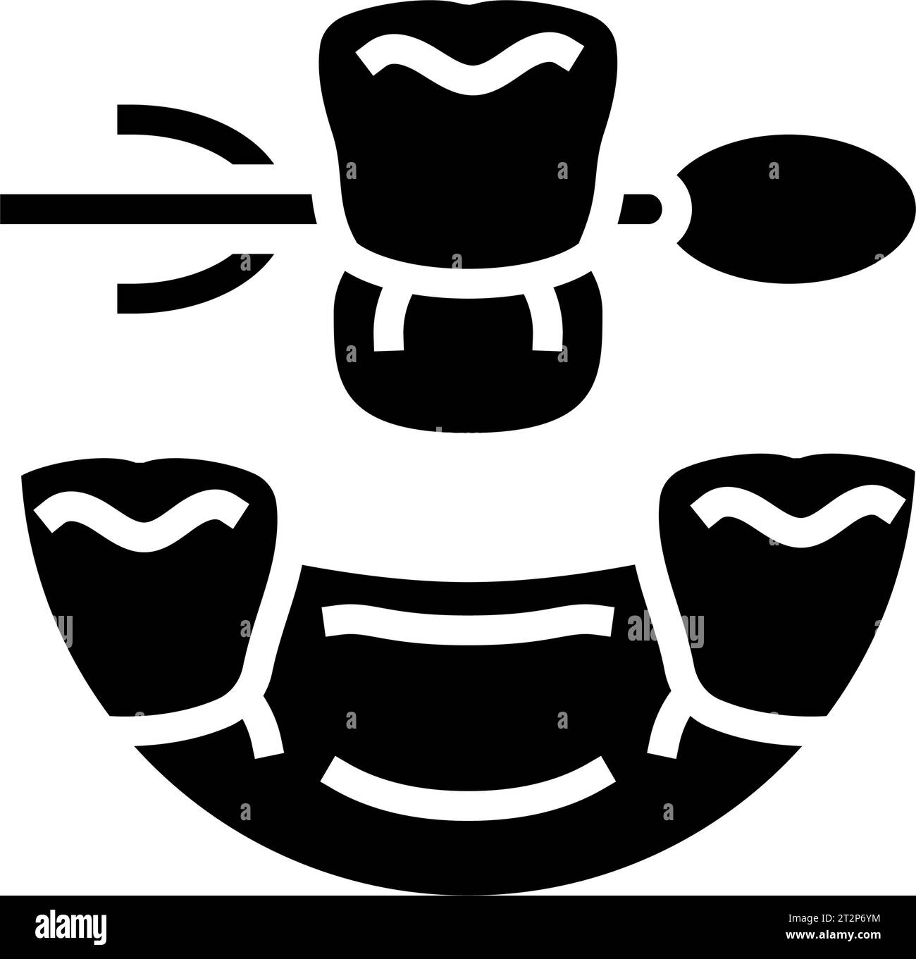 dentures dental glyph icon vector illustration Stock Vector Image & Art ...