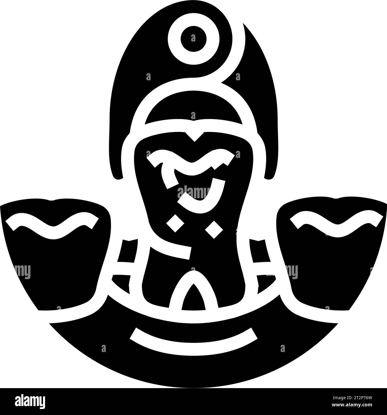 tooth extraction dental glyph icon vector illustration Stock Vector