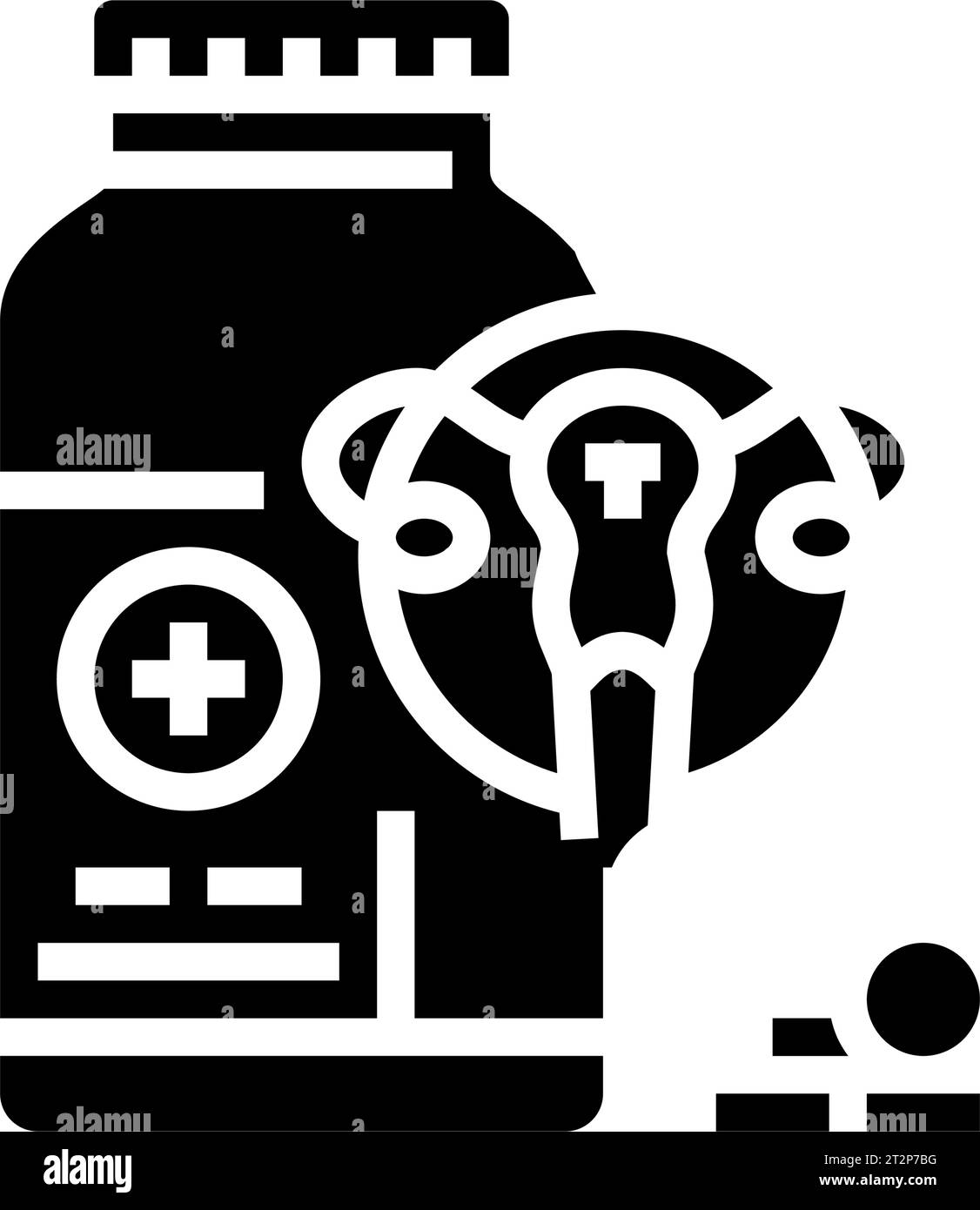 hormone therapy gynecologist glyph icon vector illustration Stock