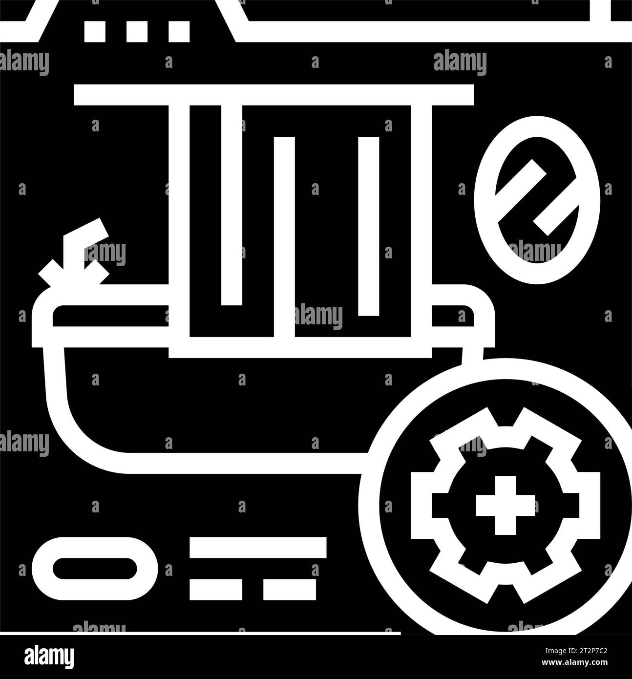bathroom remodeling glyph icon vector illustration Stock Vector Image ...