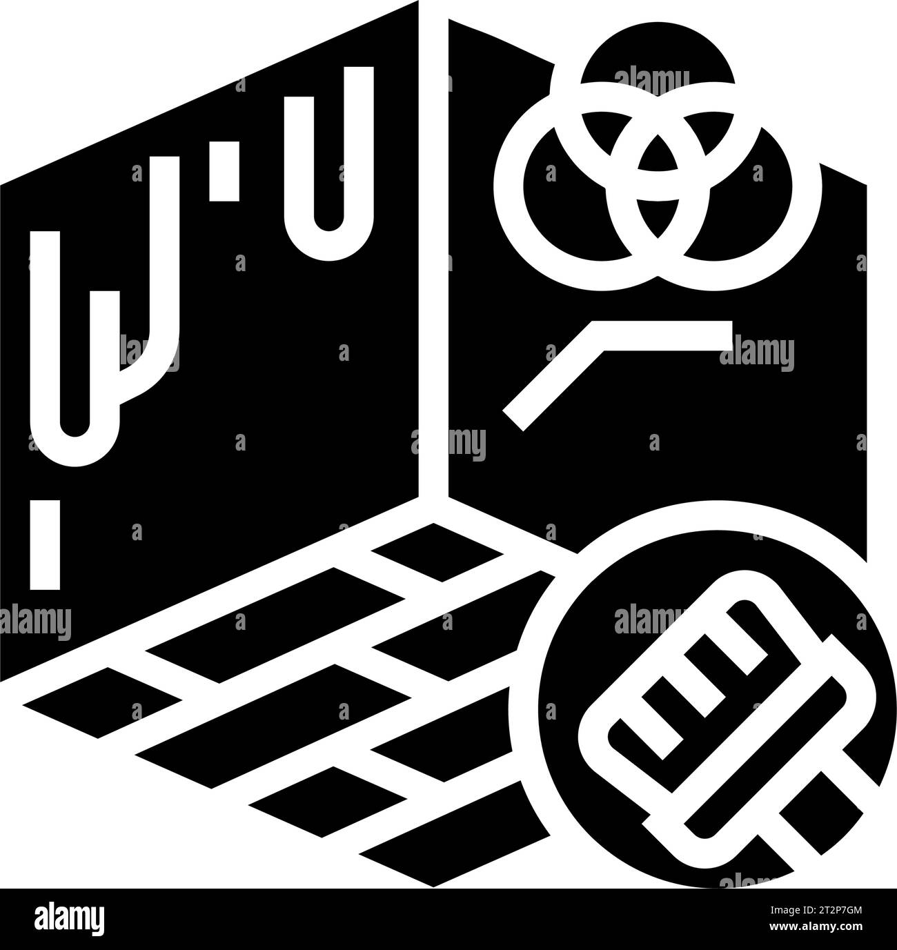 wall color selection interior designer glyph icon vector illustration