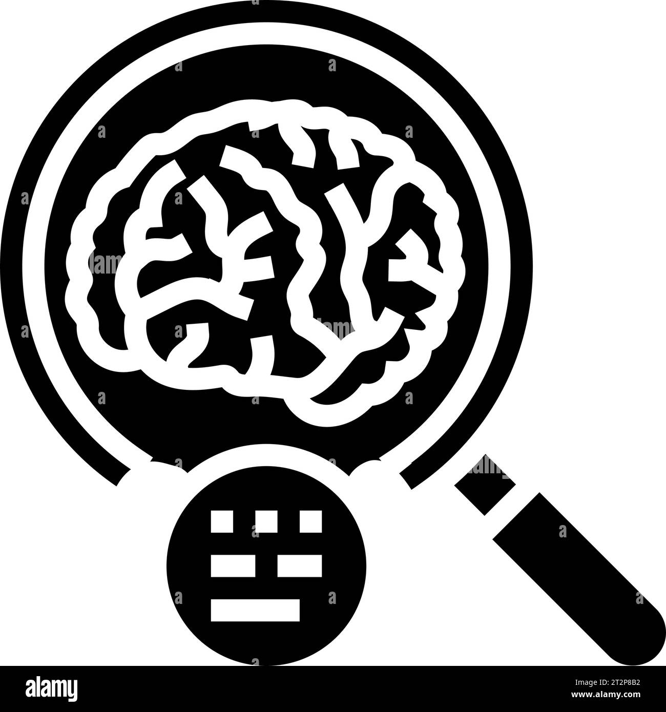 brain research neurologist glyph icon vector illustration Stock Vector