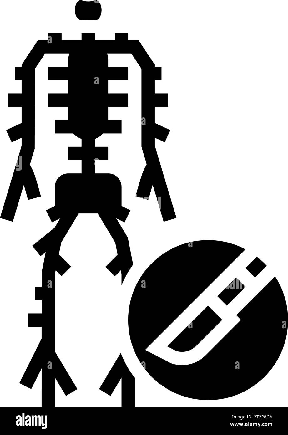 neurosurgery glyph icon vector illustration Stock Vector