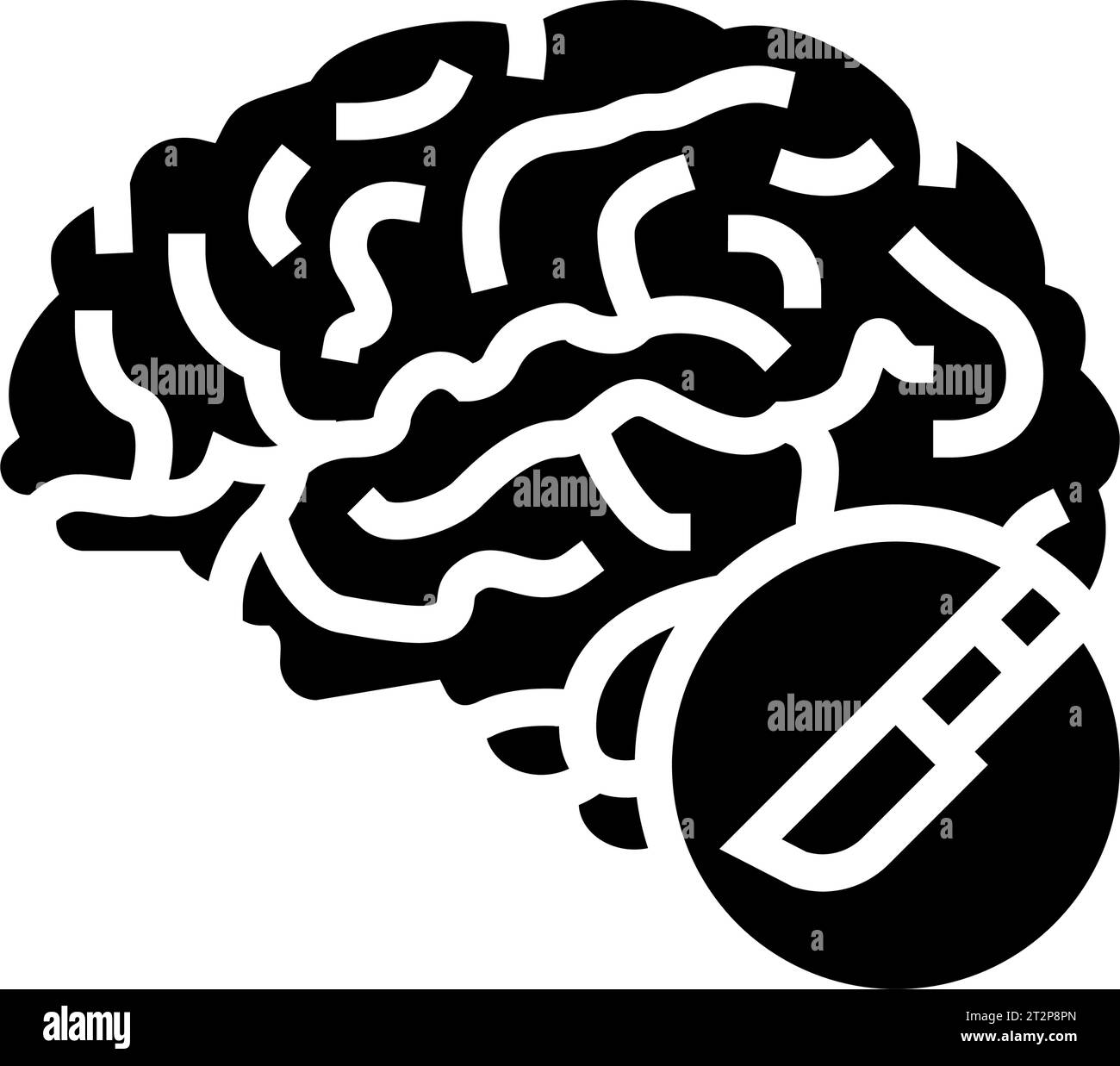 brain surgery glyph icon vector illustration Stock Vector