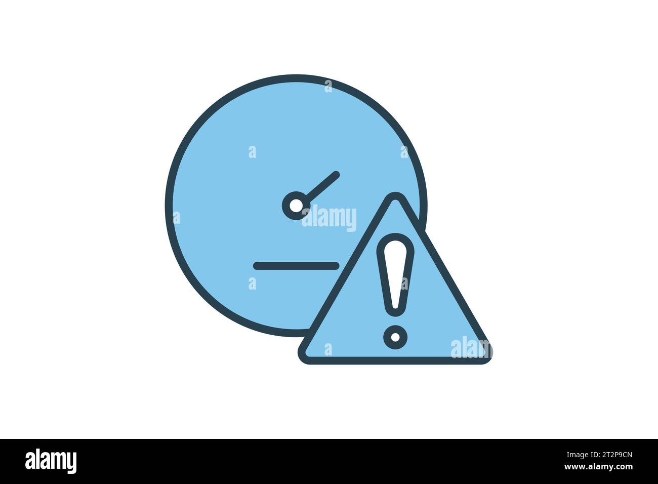 speed limit icon. speedometer with exclamation mark. icon related to