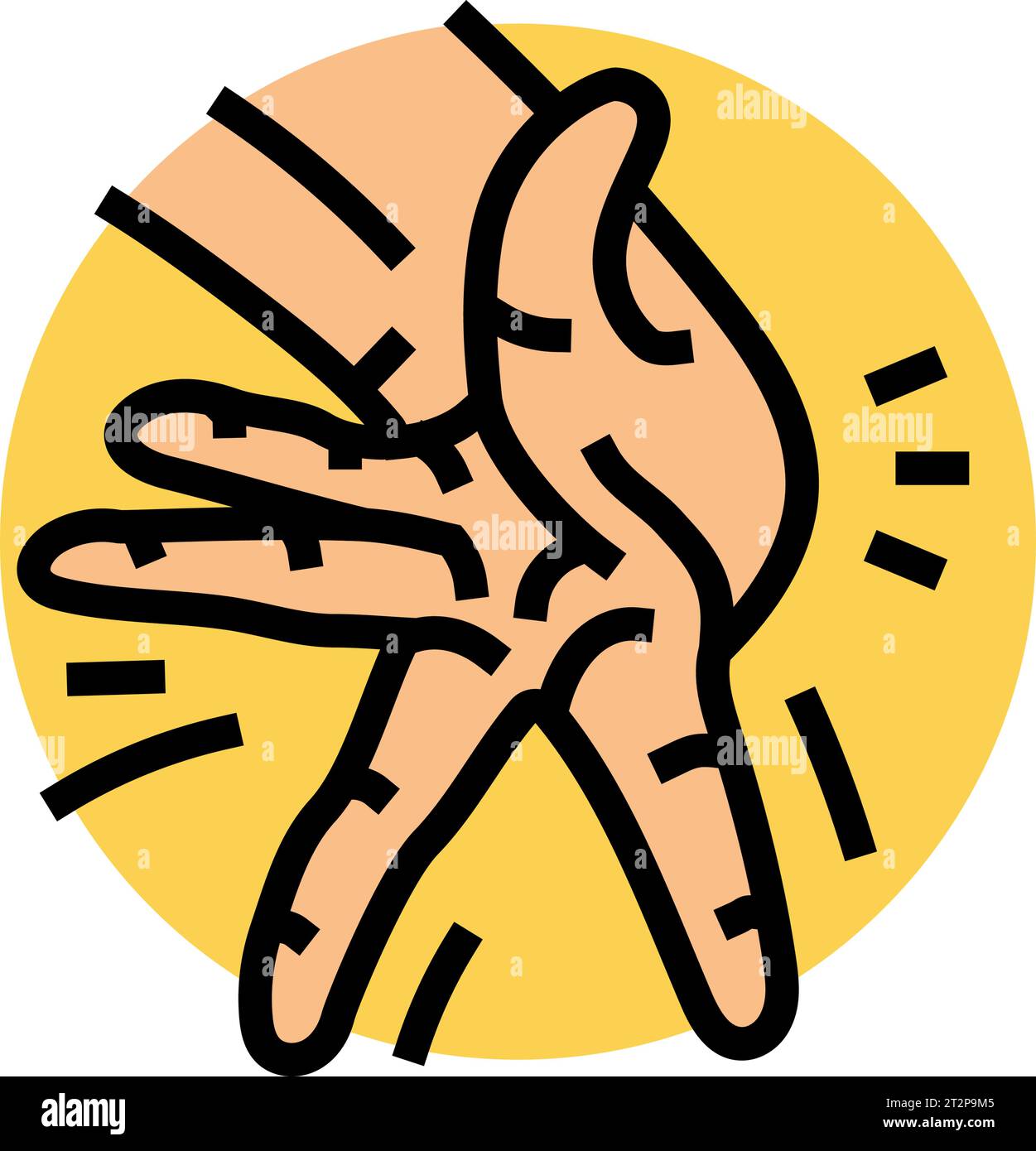 involuntary movements disease symptom color icon vector illustration ...