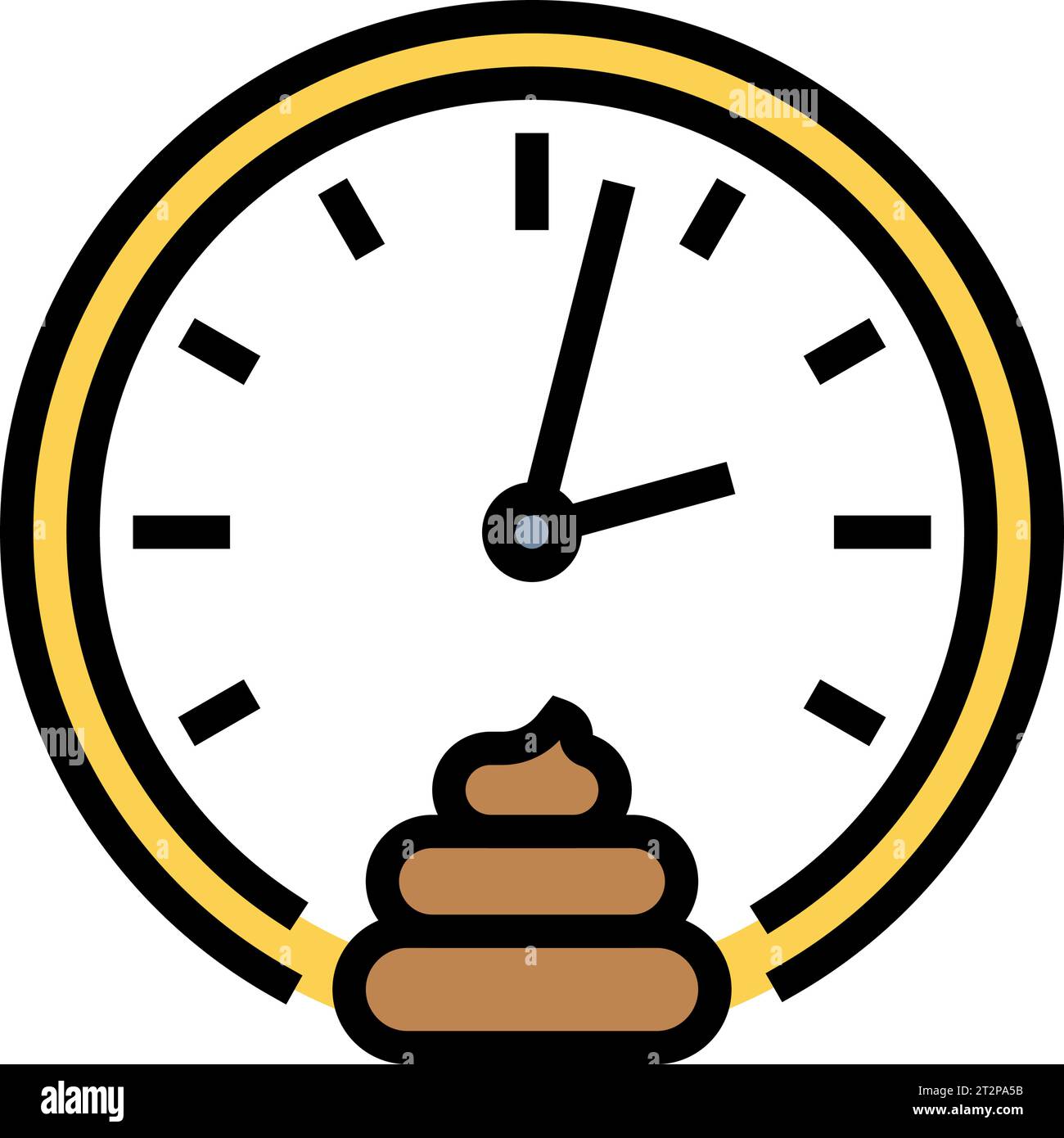 chronic diarrhea disease symptom color icon vector illustration Stock