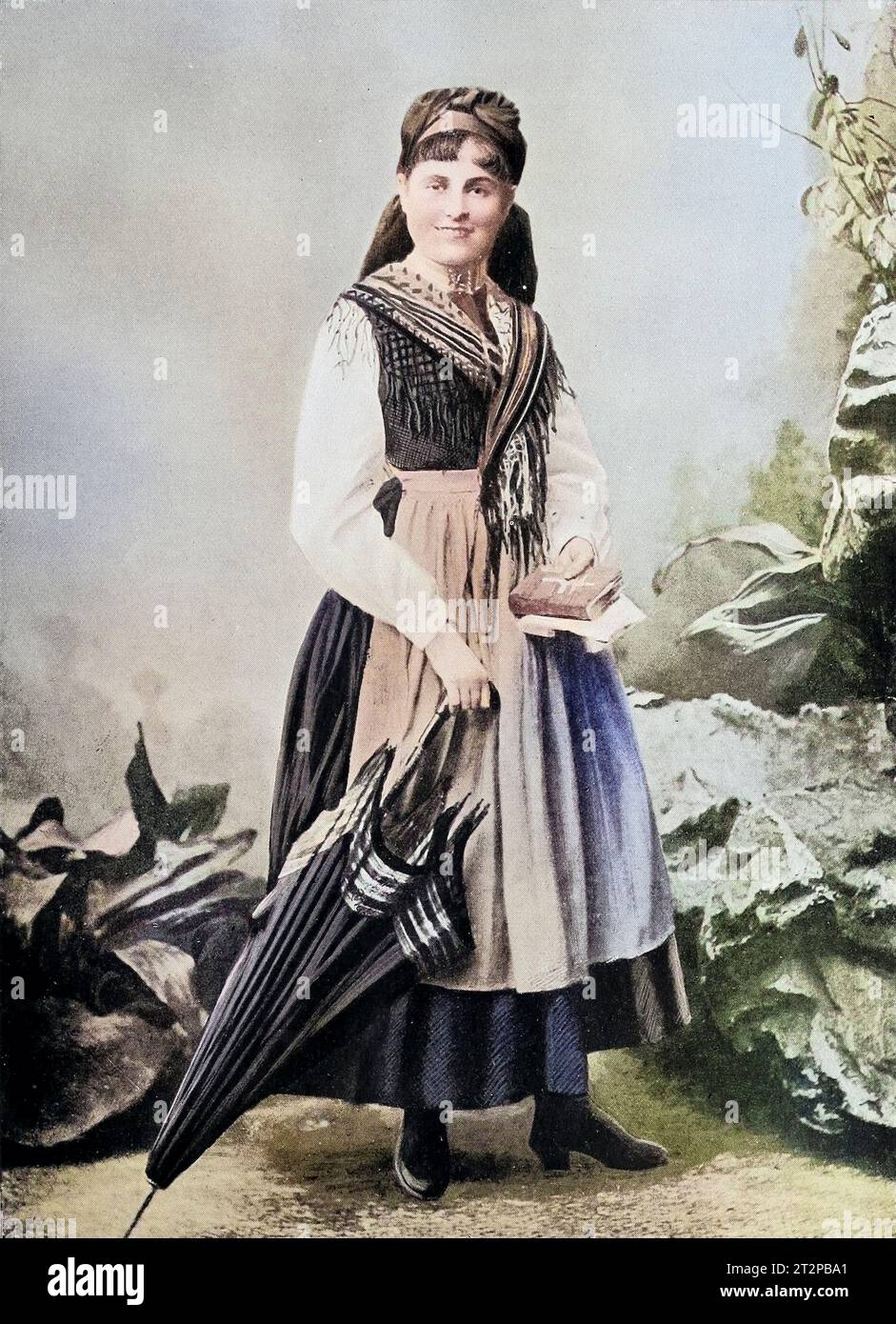 Austrian girl in national costume Stock Photo