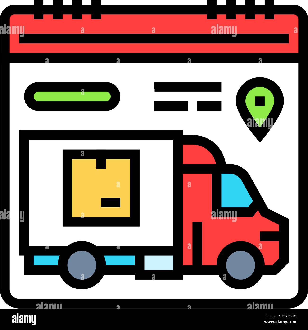 delivery scheduling logistic manager color icon vector illustration ...