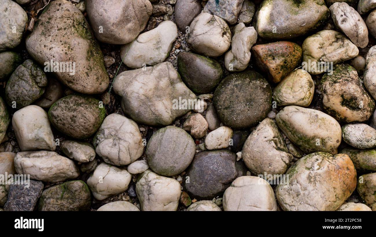 Scattered stone texture. Suitable for background Stock Photo