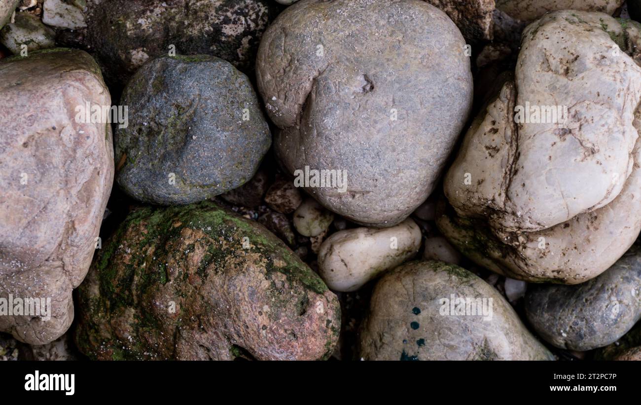 Scattered stone texture. Suitable for background Stock Photo
