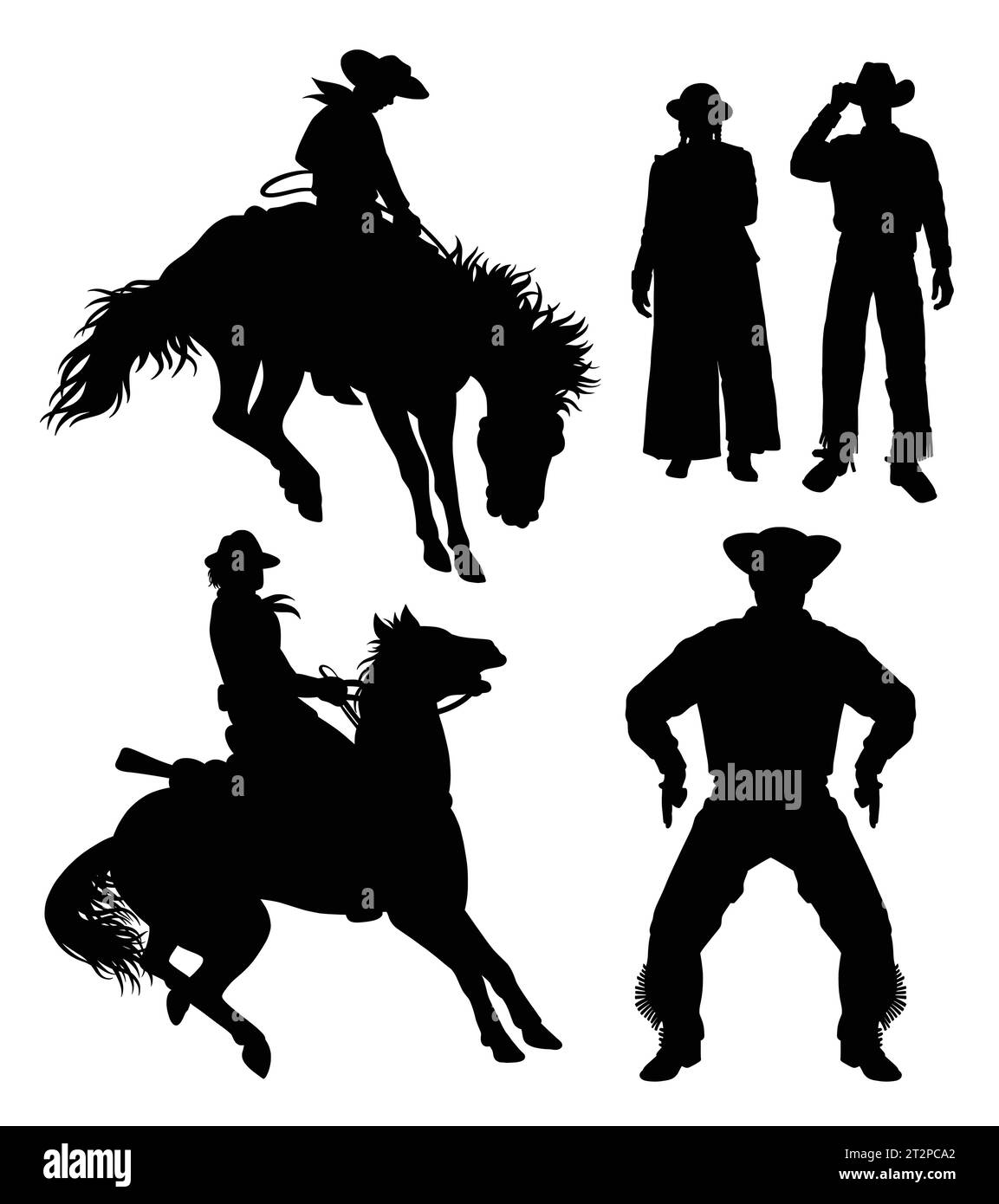 cowboy riding a horse pose silhouette Stock Vector Image & Art - Alamy