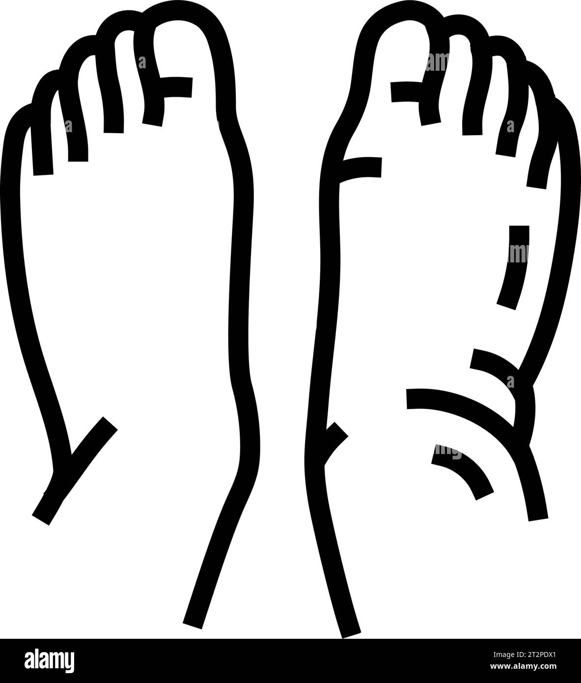 swollen ankles feet disease symptom line icon vector illustration Stock