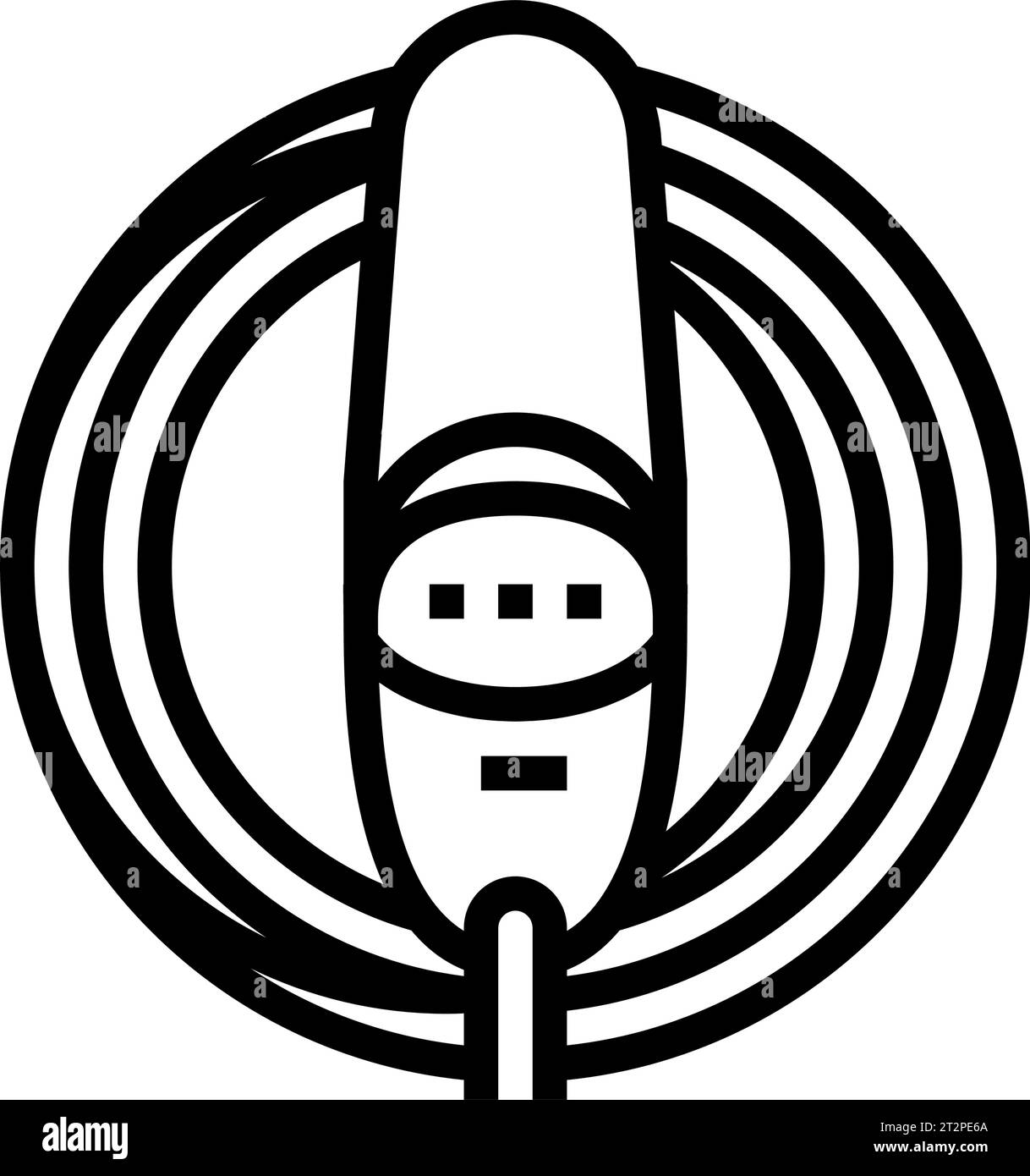 charging cable organizer electric line icon vector illustration Stock ...