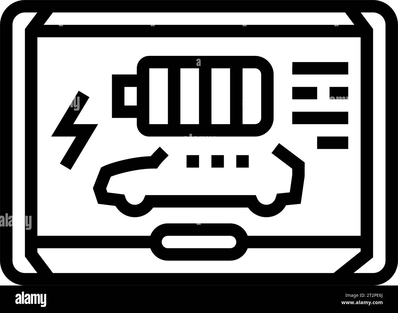 battery indicator electric line icon vector illustration Stock Vector ...