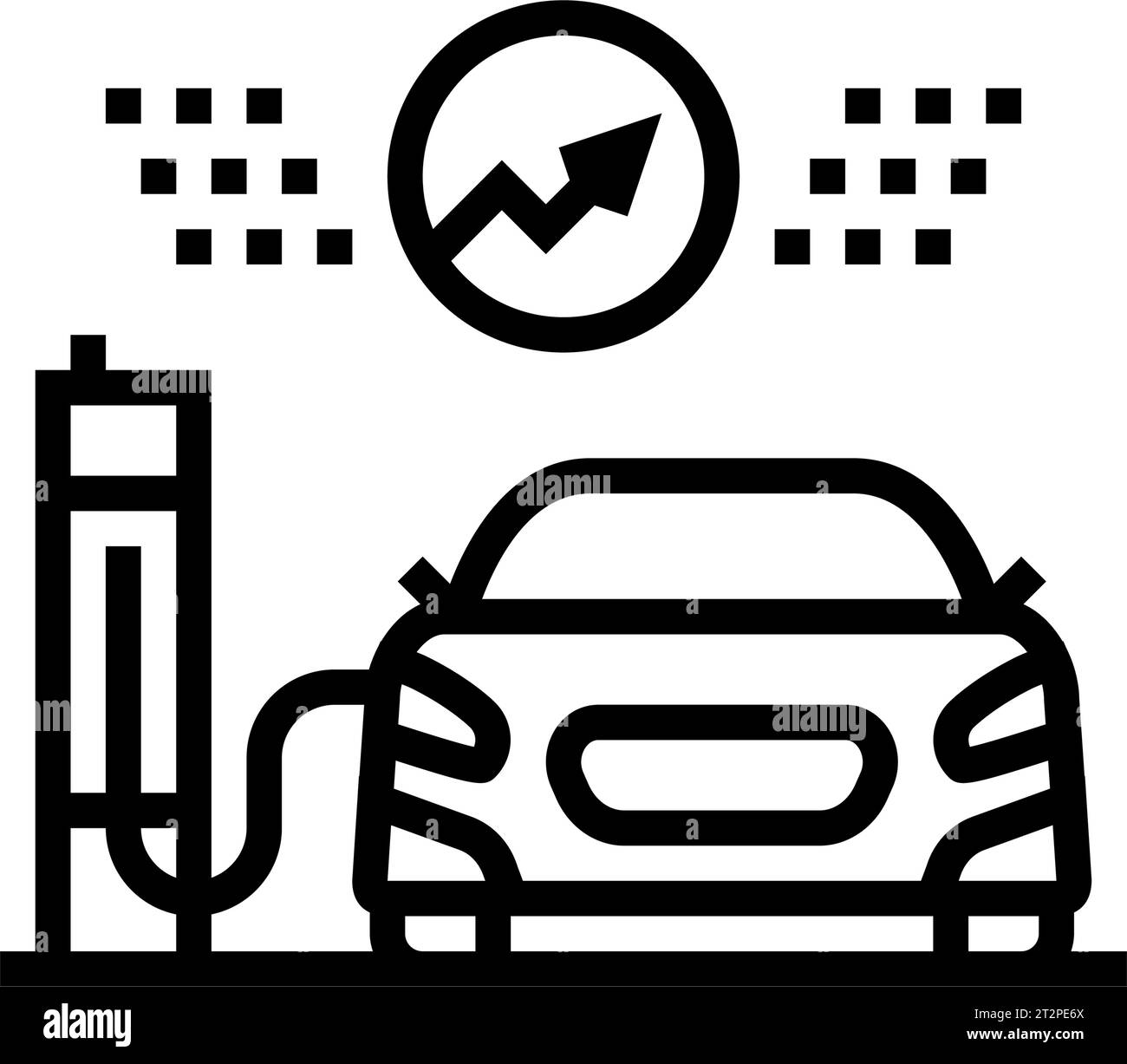 fast charging electric line icon vector illustration Stock Vector Image