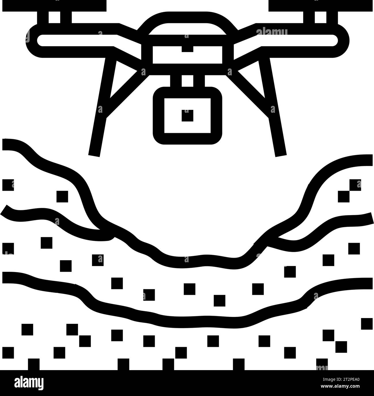 surveying drone line icon vector illustration Stock Vector Image & Art ...