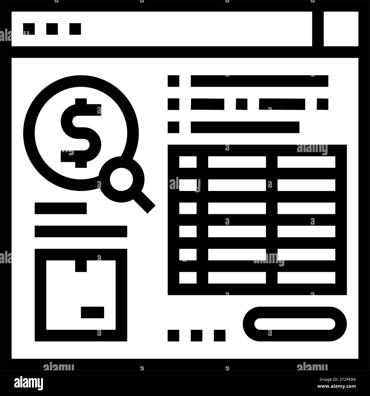 cost analysis logistic manager line icon vector illustration Stock ...