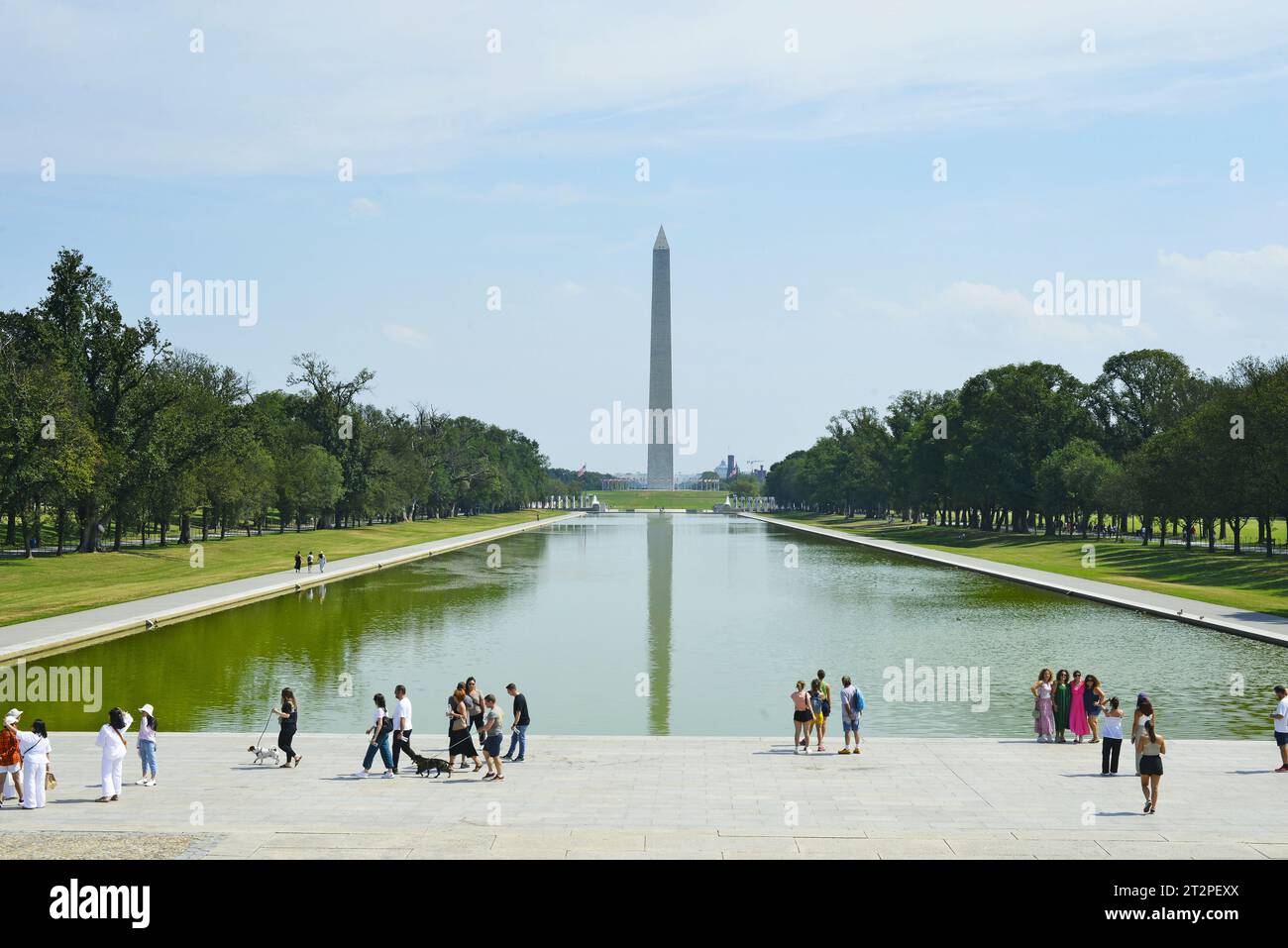 The Washington Monument and Reflecting Pond on the National Mall in ...