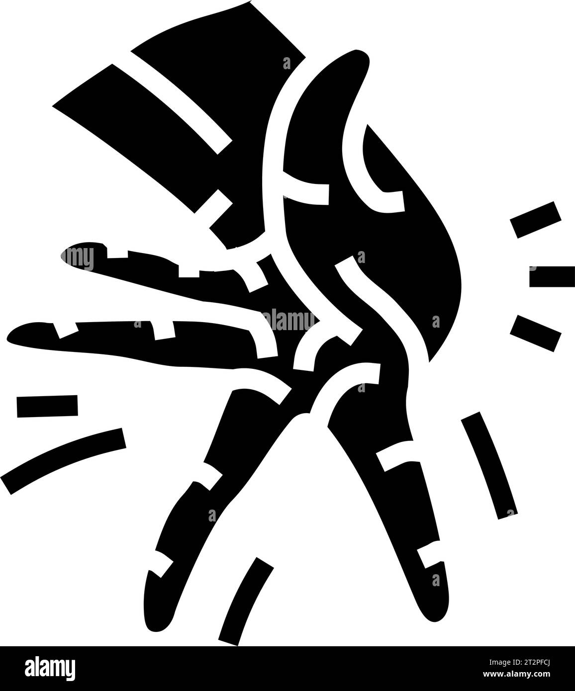involuntary movements disease symptom glyph icon vector illustration ...