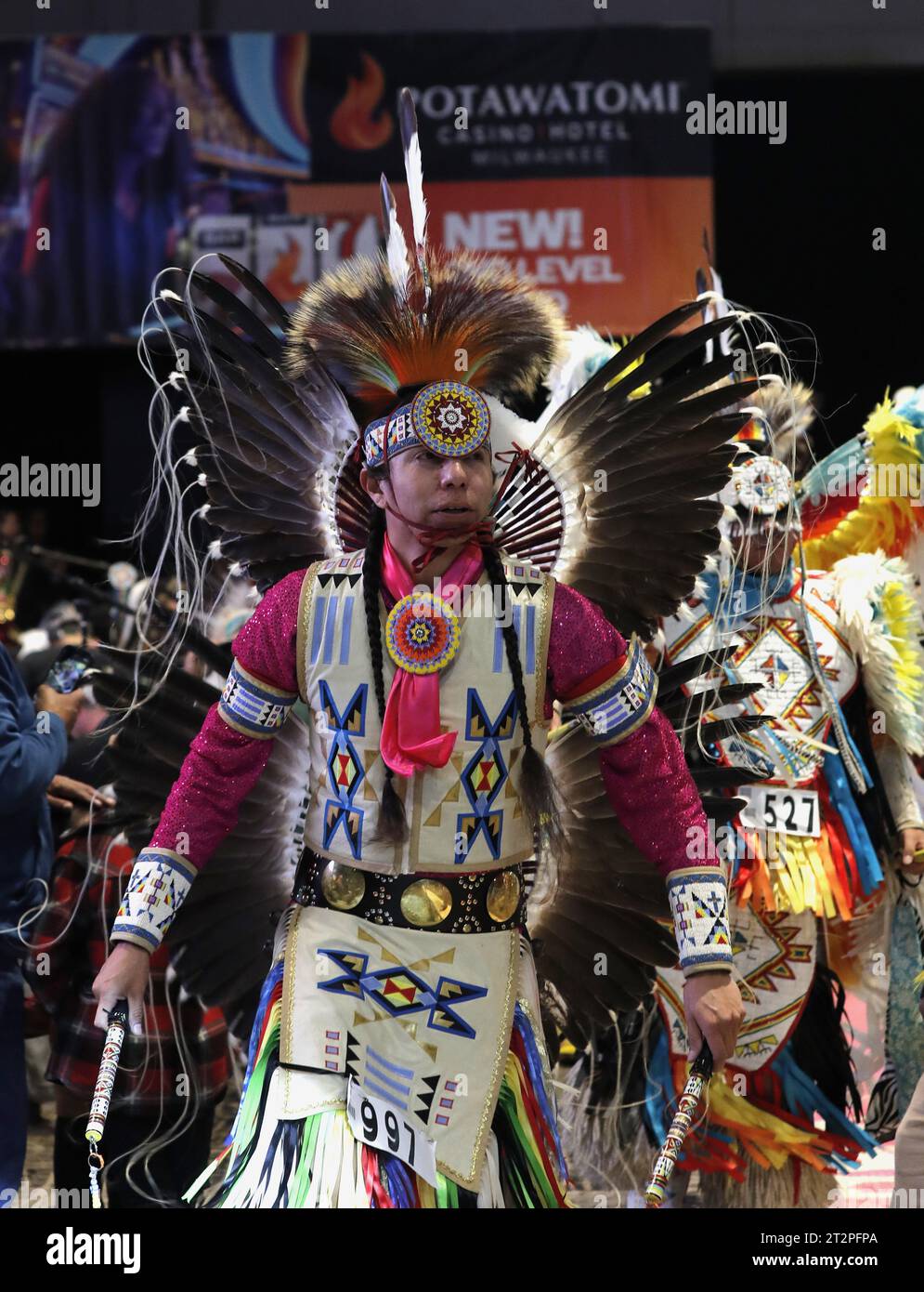 Milwaukee 20th oct 2023 the 2023 hunting moon pow wow grand entry
