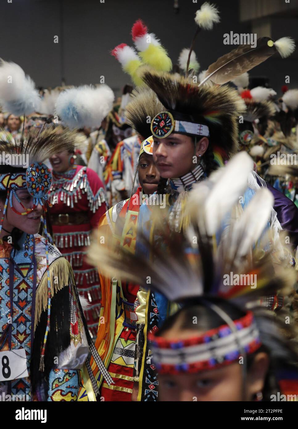 Milwaukee. 20th Oct, 2023. The 2023 Hunting Moon Pow Wow Grand Entry
