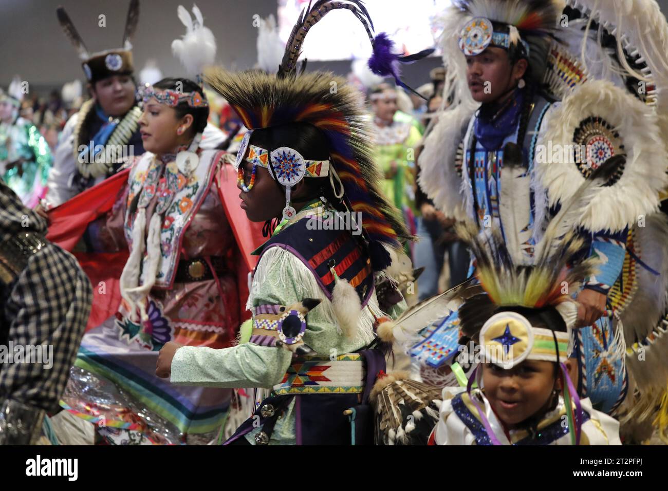 Milwaukee 20th oct 2023 the 2023 hunting moon pow wow grand entry