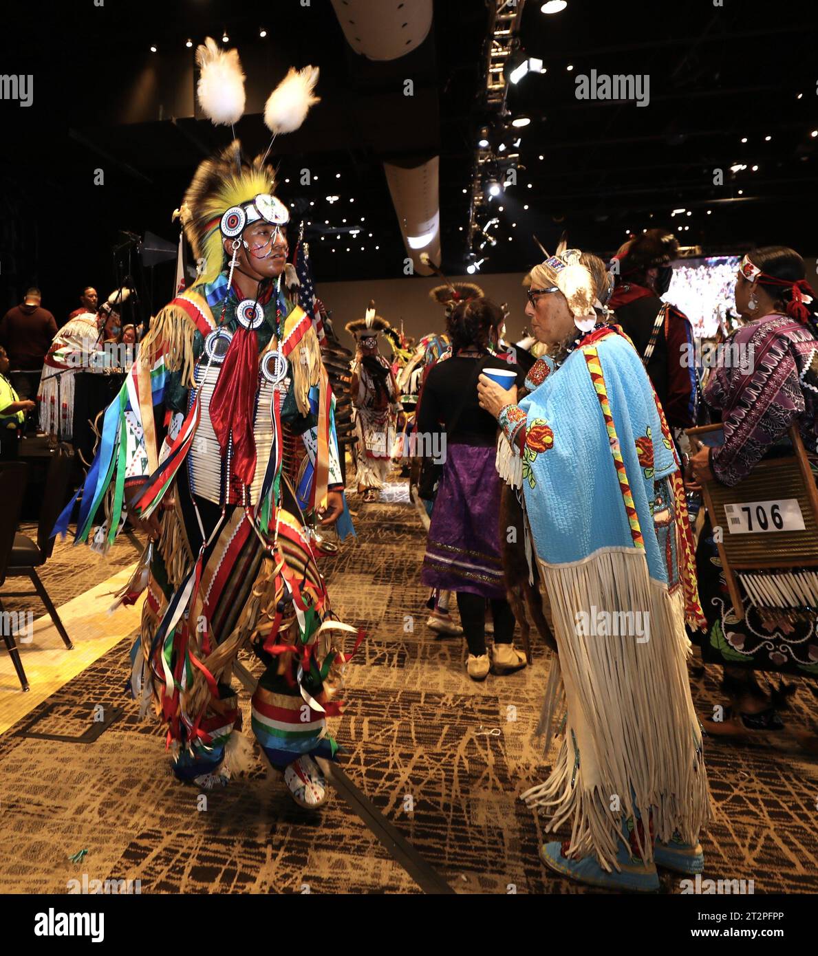 Milwaukee. 20th Oct, 2023. The 2023 Hunting Moon Pow Wow Grand Entry