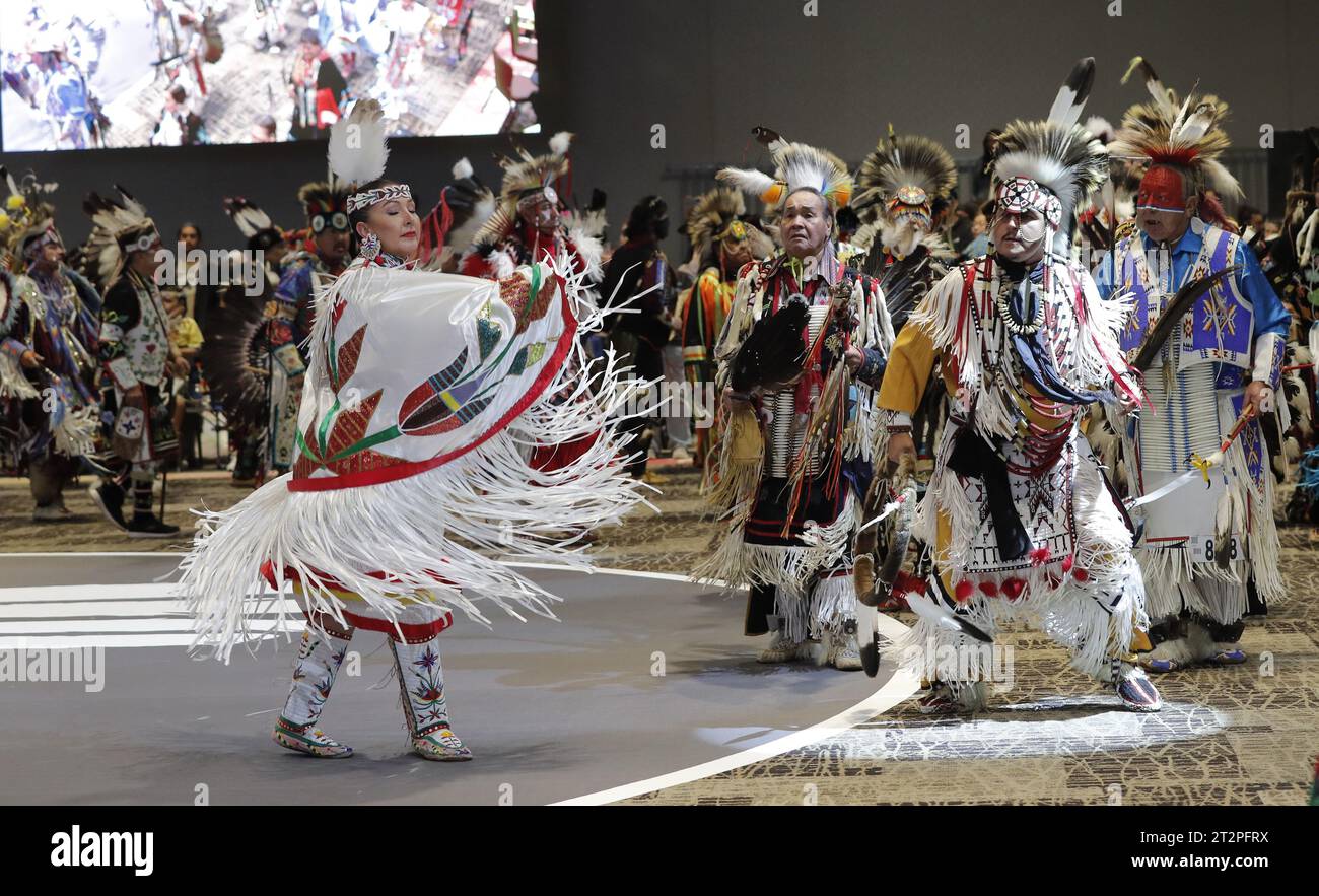 Milwaukee. 20th Oct, 2023. The 2023 Hunting Moon Pow Wow Grand Entry