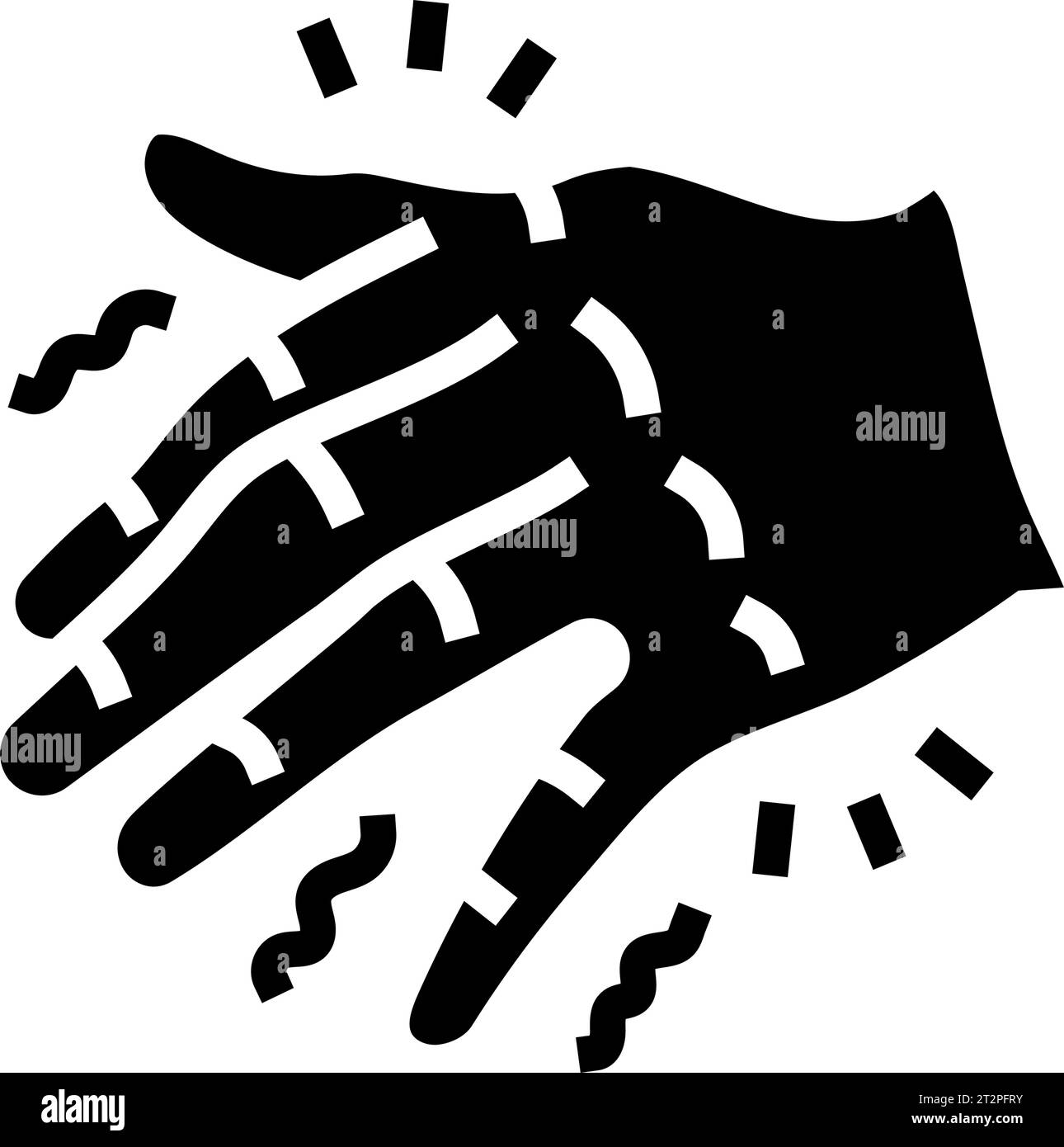 hand tremors disease symptom glyph icon vector illustration Stock 