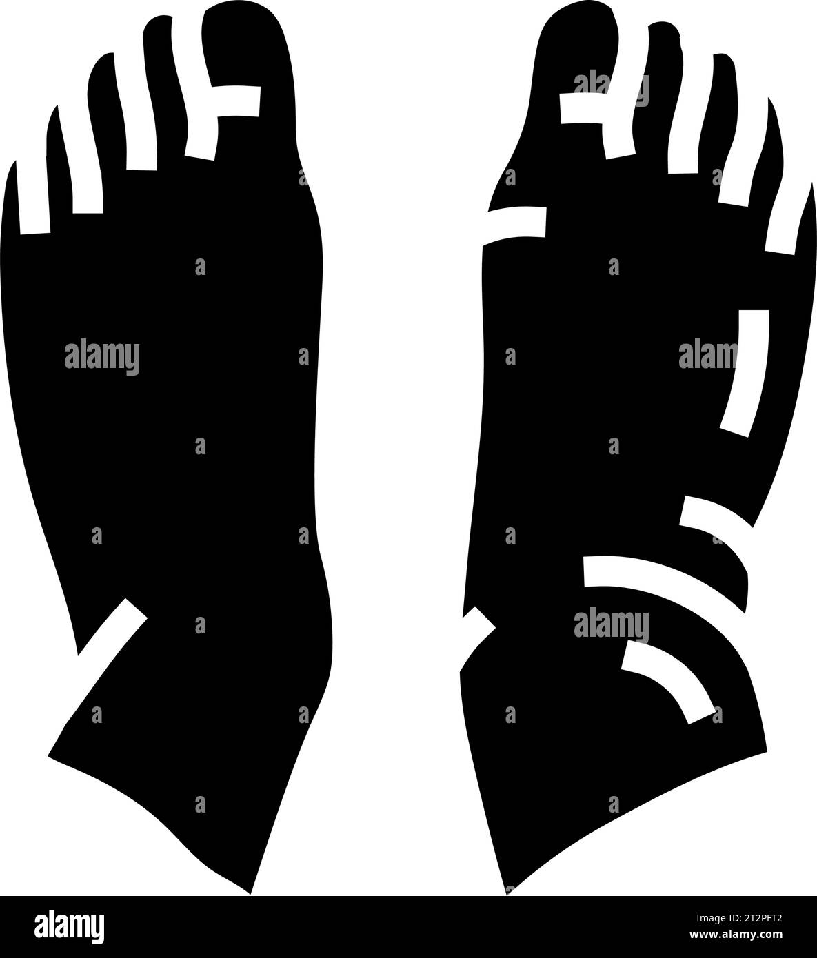 swollen ankles feet disease symptom glyph icon vector illustration