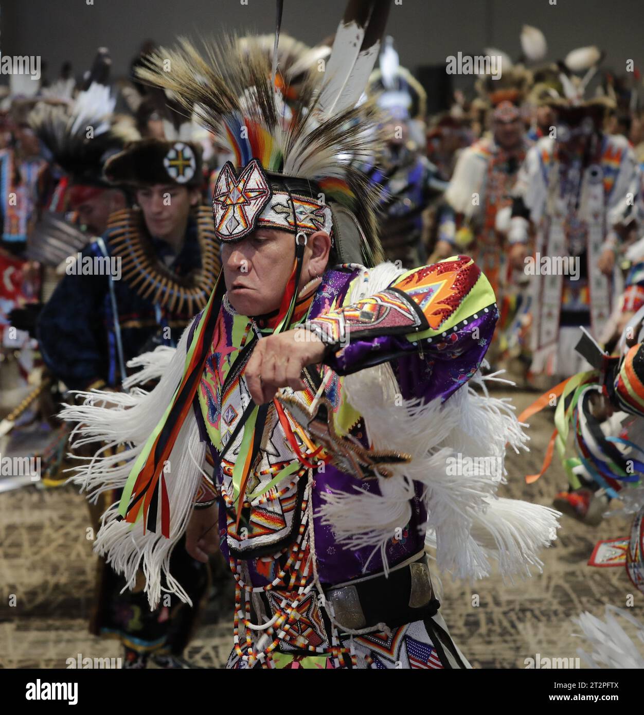 Milwaukee. 20th Oct, 2023. The 2023 Hunting Moon Pow Wow Grand Entry