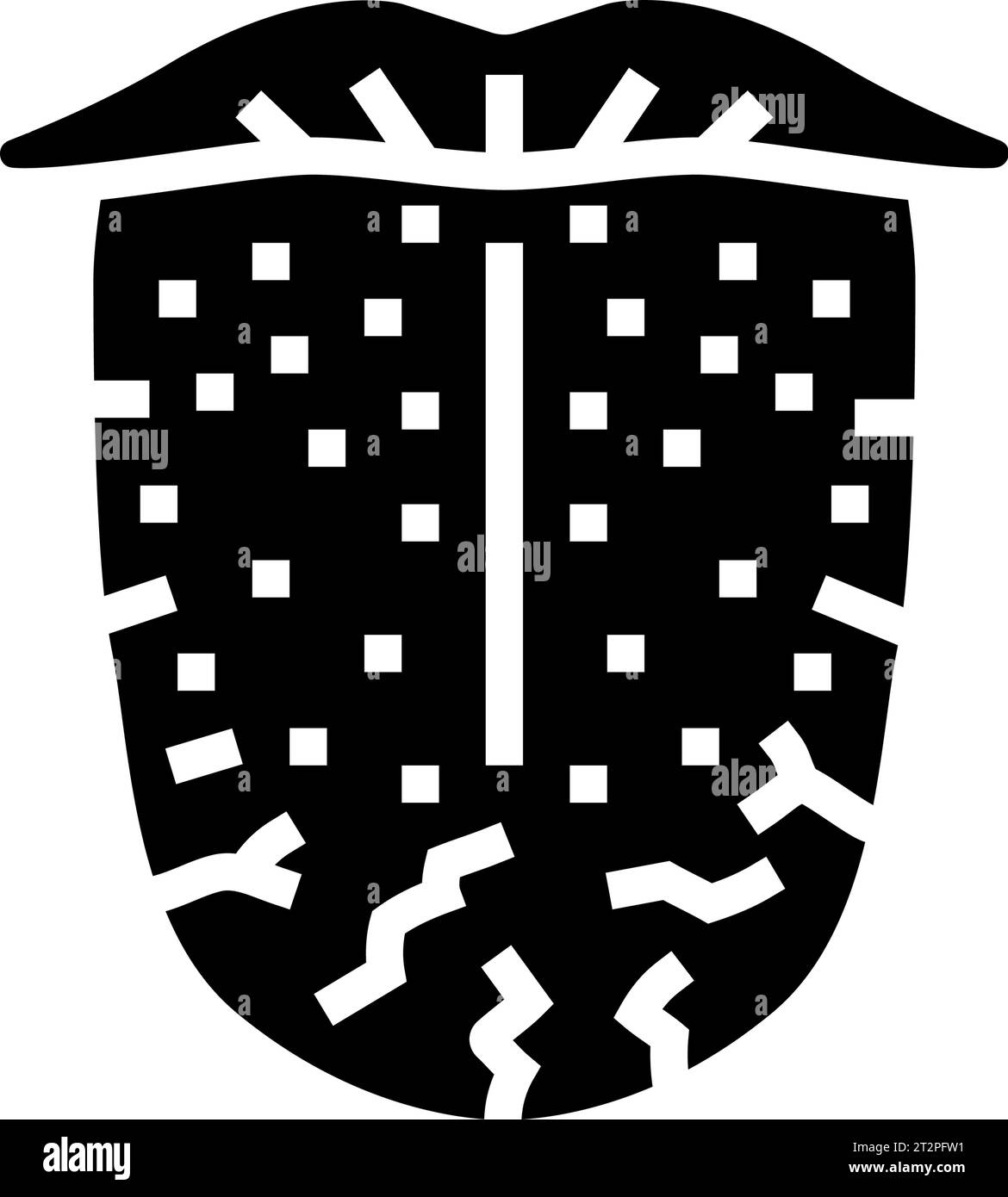 dry mouth throat disease symptom glyph icon vector illustration Stock