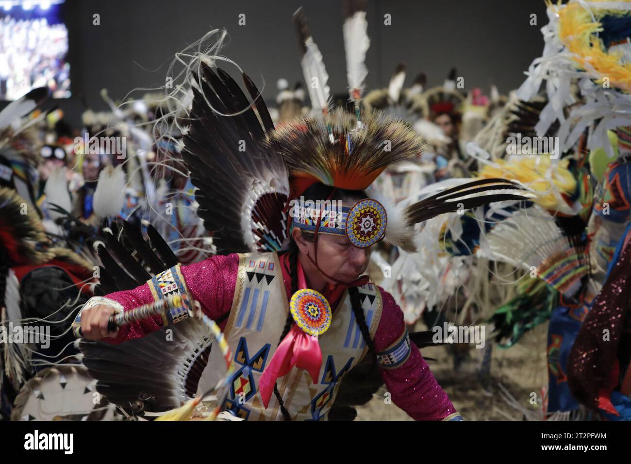 Milwaukee. 20th Oct, 2023. The 2023 Hunting Moon Pow Wow Grand Entry