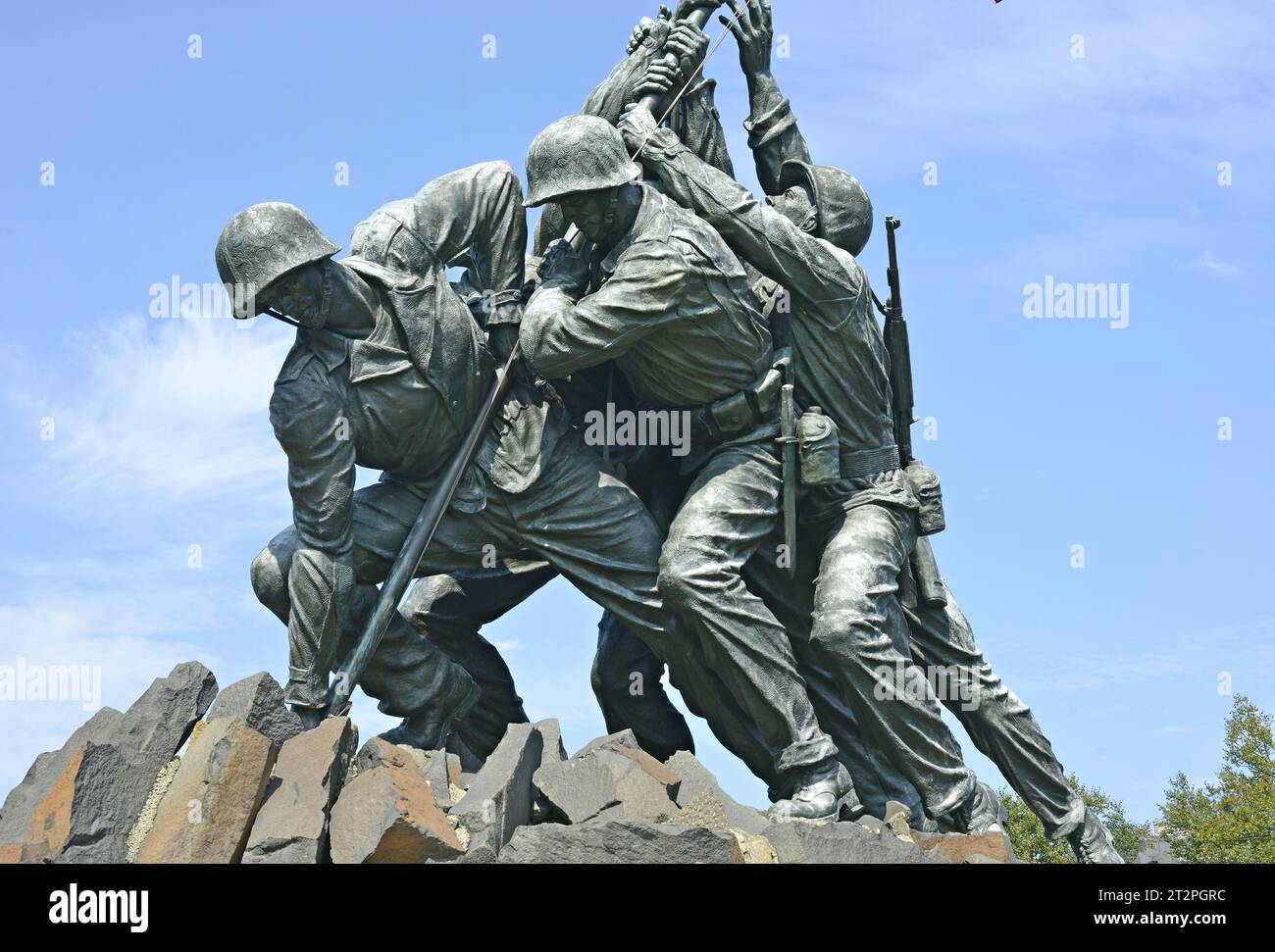 Iwo Jima Monument, Washington DC. The United States Marine Corps War Memorial, near Rosslyn, Arlington County, Virginia, USA Stock Photo