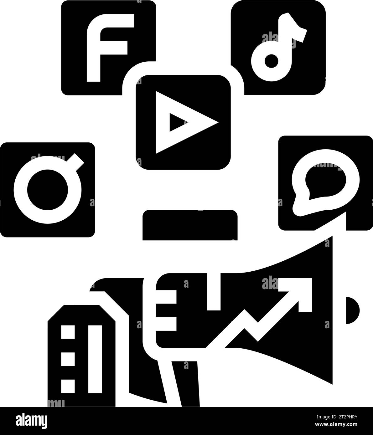 social media tools glyph icon vector illustration Stock Vector Image ...
