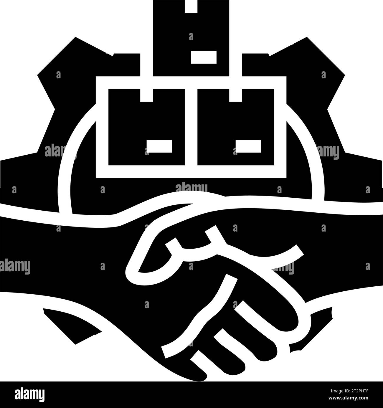 vendor relations logistic manager glyph icon vector illustration Stock ...