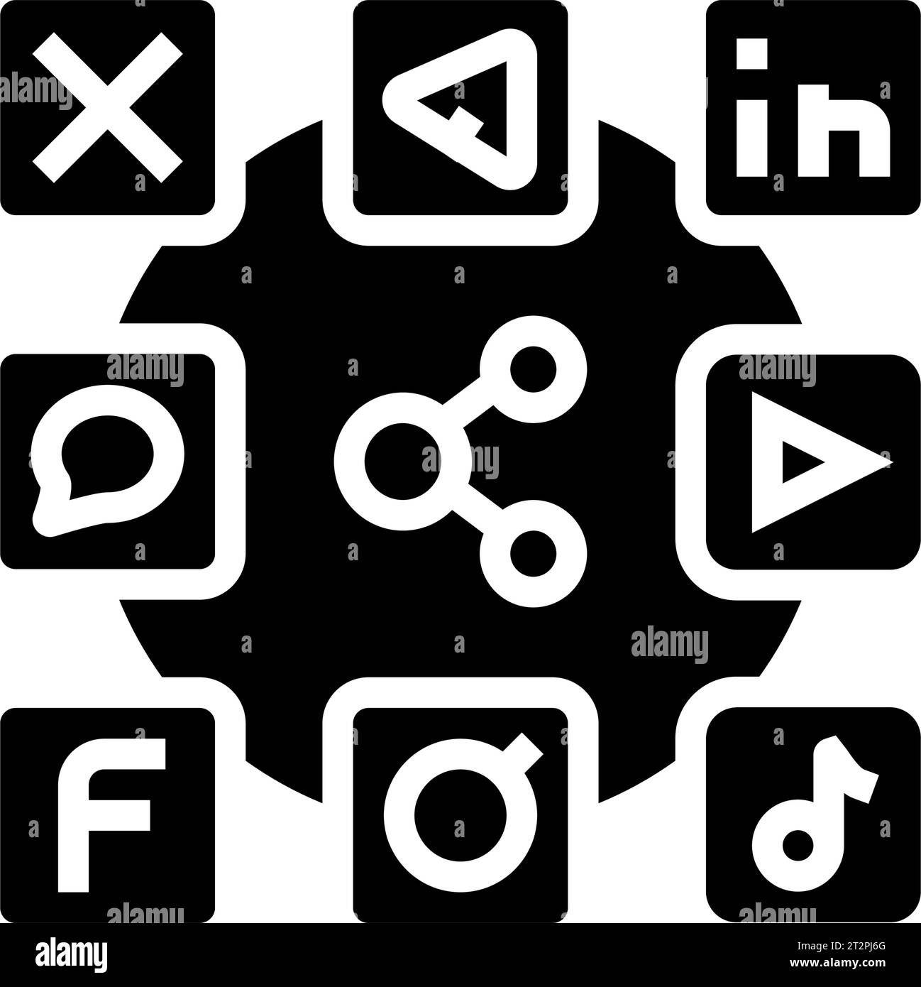 social media icons glyph icon vector illustration Stock Vector Image ...