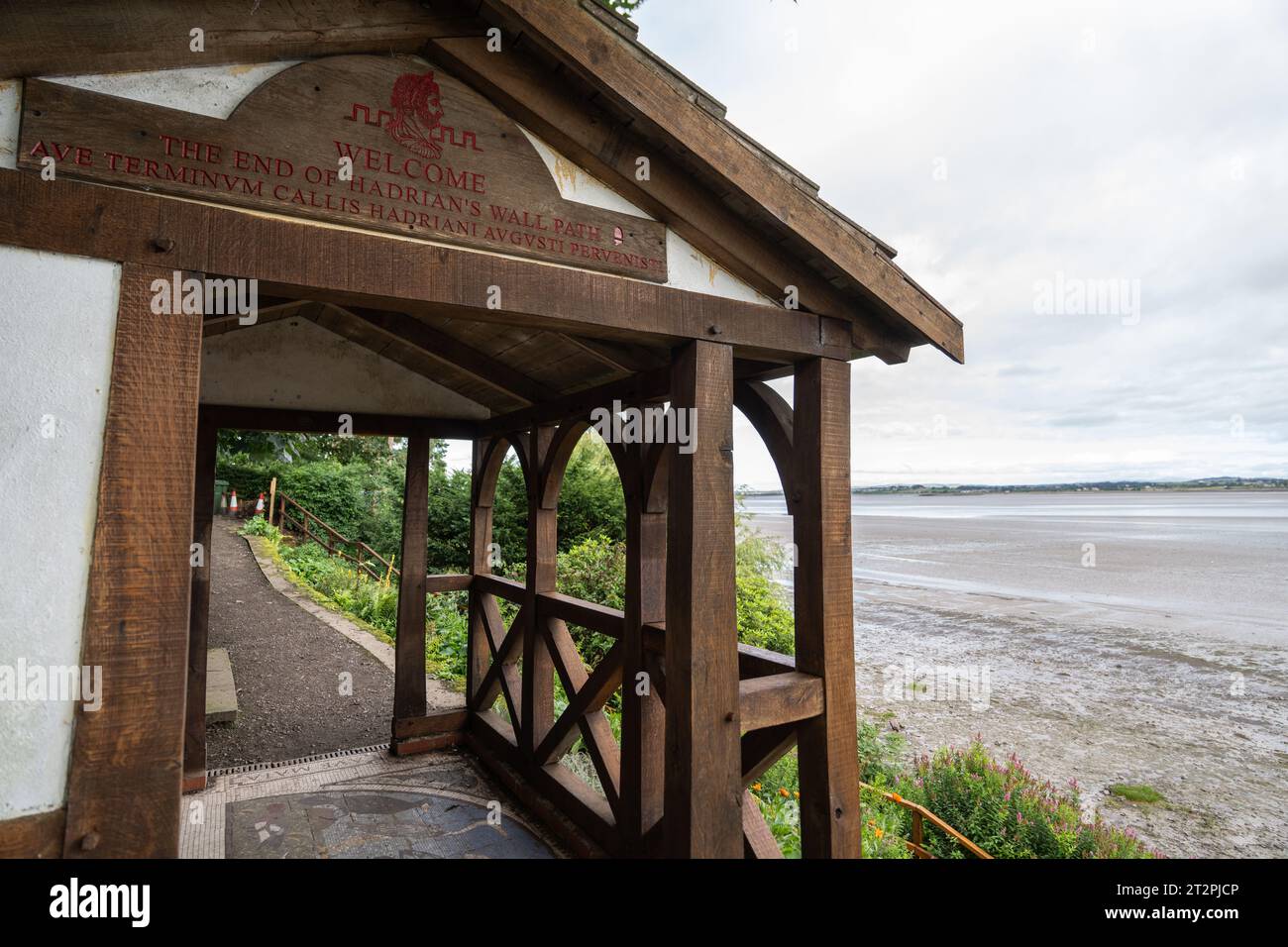 the shed marking the western end of the Hadrian's Wall Path at Bowness