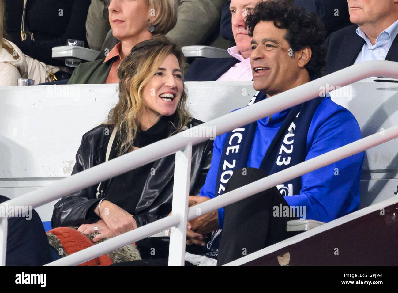Saint Denis, France. 20th Oct, 2023. Rai and his wife Cristina ...