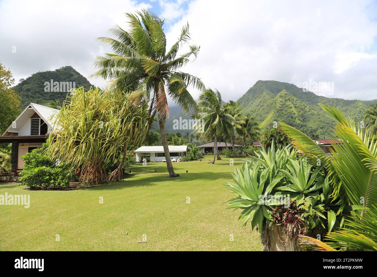 Teahupo'o village and surf spot world famous for its widest and