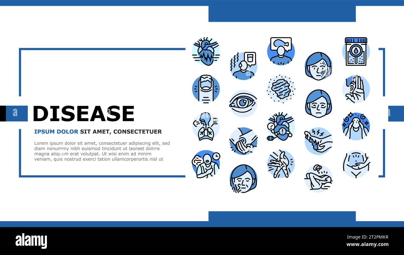 disease symptom health landing header vector Stock Vector Image & Art ...