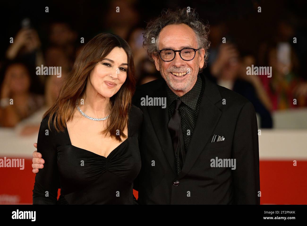 Monica Bellucci and Tim Burton attends the red carpet of the movie